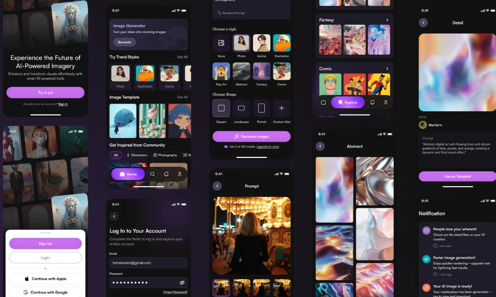Visionex: AI Image Generator iOS App Case Study